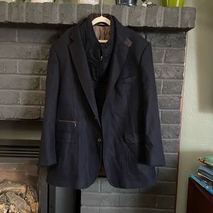 IBIZA suit sport coat wool men’s 42R navy blue